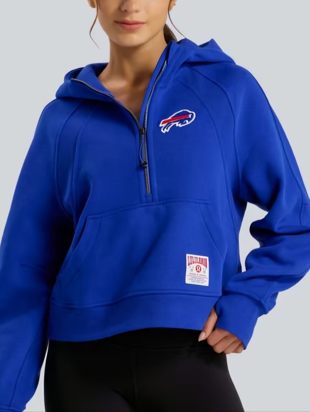 NWT Lululemon Buffalo Bills Scuba Oversized Half-Zip Hoodie, M/L
